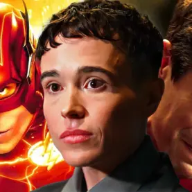 Ezra Miller e Grant Gustin como Flash, e Elliot Page