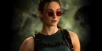 Sophie Turner caracterizada para Tomb Raider
