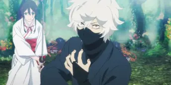 Sagiri e Gabimaru em cena de Hell's Paradise: Jigokuraku