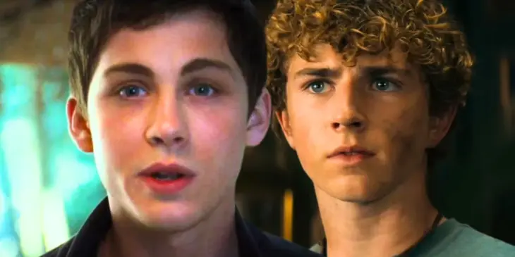 Percy Jackson de Logan Lerman e Walker Scobell