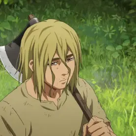 Thorfinn em cena da 2ª temporada de Vinland Saga