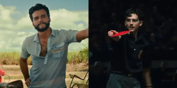 Wagner Moura em O Agente Secreto e Timothée Chalamet em Marty Supreme