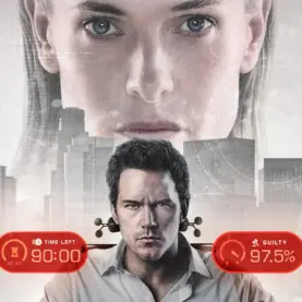 Chris Pratt e Rebecca Ferguson em Justiça Artificial