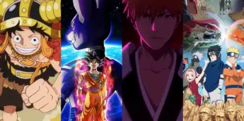 One Piece, Dragon Ball, Bleach e Naruto