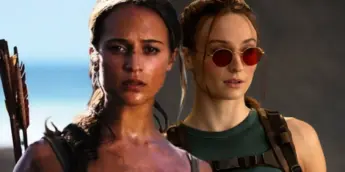 Alicia Vikander e Sophie Turner em Tomb Raider