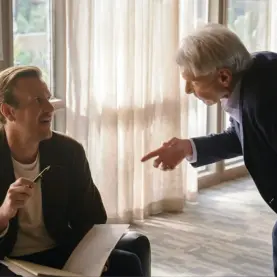 Jason Segel e Harrison Ford em Falando a Real