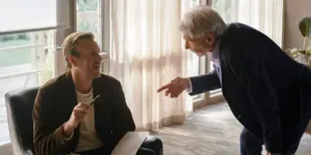 Jason Segel e Harrison Ford em Falando a Real