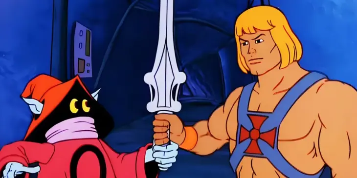 Gorpo e He-Man no desenho original de Mestres do Universo
