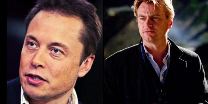 O bilionário Elon Musk e o diretor Christopher Nolan