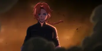 Kamui em cena de Gintama Yoshiwara em Chamas