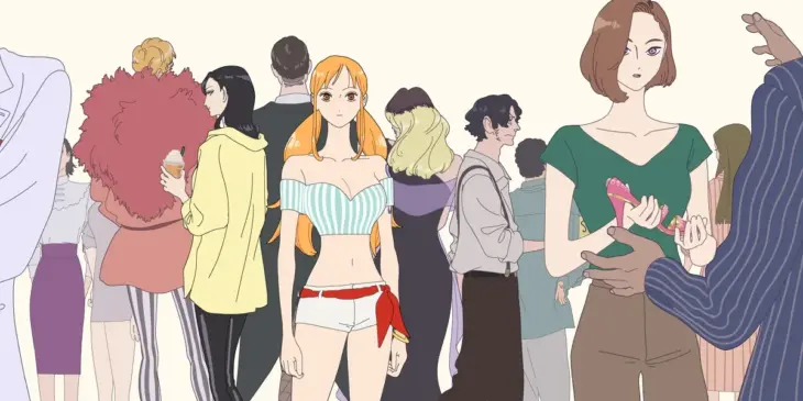 Nami em destaque em arte promocional de One Piece: Heroines