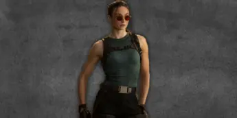Sophie Turner é Lara Croft, da série Tomb Raider