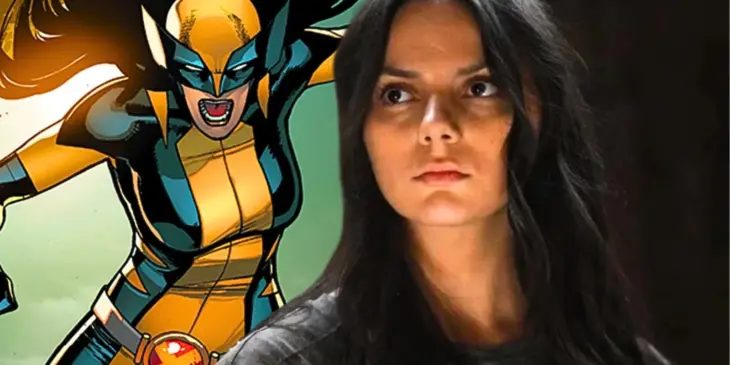 Dafne Keen e X-23 com uniforme semelhante ao do Wolverine