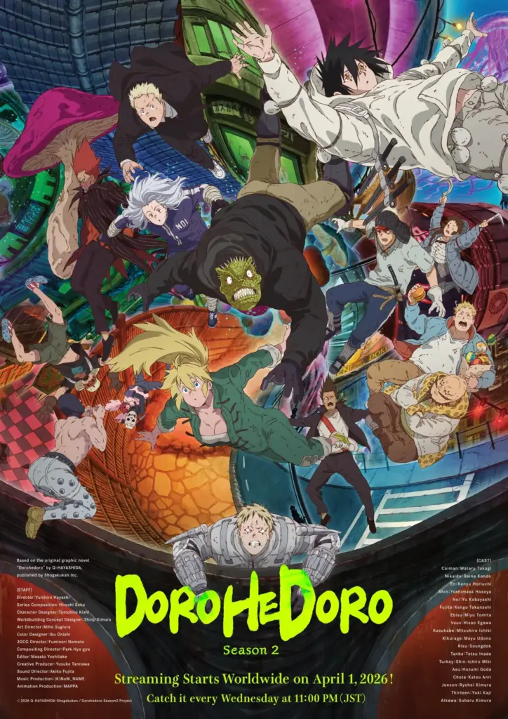 Pôster oficial da 2ª temporada de Dorohedoro