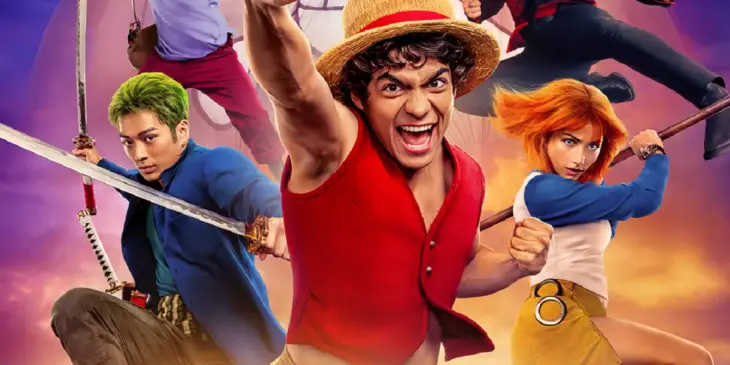 Zoro, Luffy e Nami em pôster da 2ª temporada de One Piece: A Série