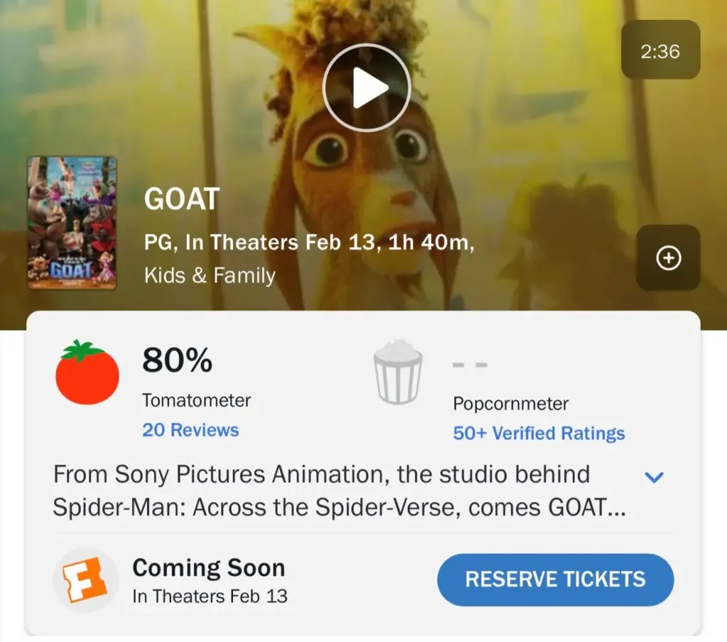 Aprovação de Um Cabra Bom de Bola no Rotten Tomatoes