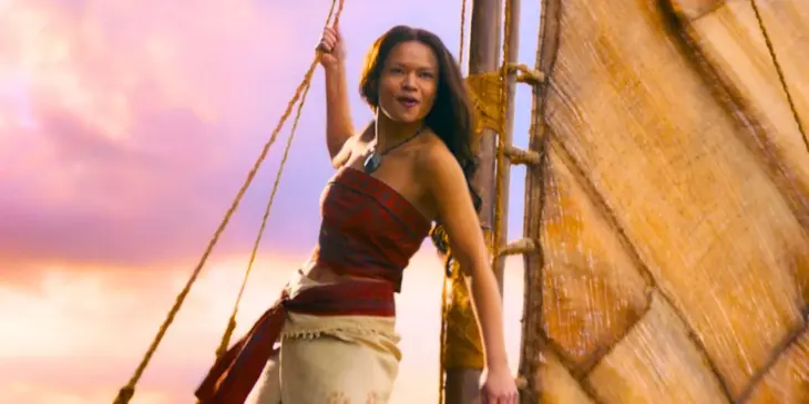 Catherine Laga'aia como Moana em live-action