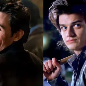 James Franco como Harry Osborn e Joe Keery em Stranger Things