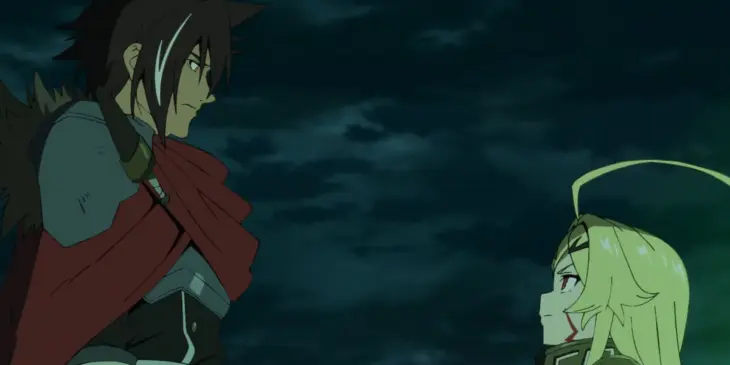 Xylo e Teoritta em cena do Episódio 6 de Sentenced to Be a Hero