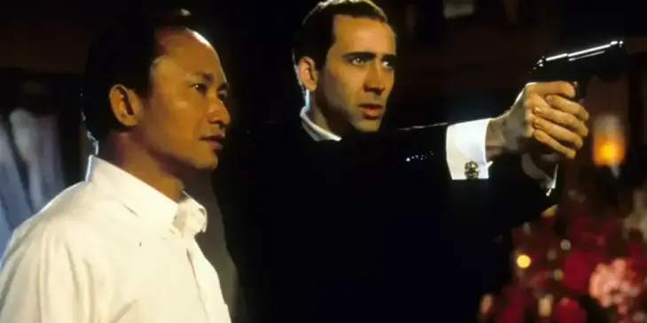 Nicolas Cage e John Woo nos bastidores de A Outra Face