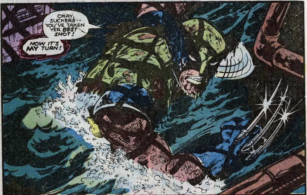 Wolverine contra guardas do Clube do Inferno