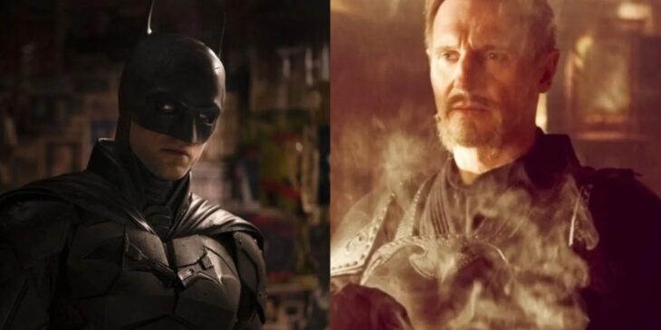 Robert Pattinson como Batman e Liam Neeson como Ra's Al Ghul