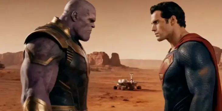Thanos contra o Superman em vídeo gerado por IA da ByteDance