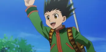 Gon na sequência de abertura do jogo Hunter x Hunter Nen x Survivor