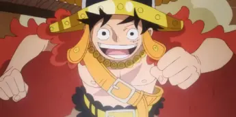 Luffy em cena do Arco de Elbaf de One Piece