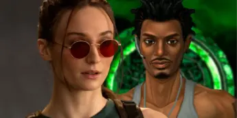 Lara Croft e Zip em Tomb Raider