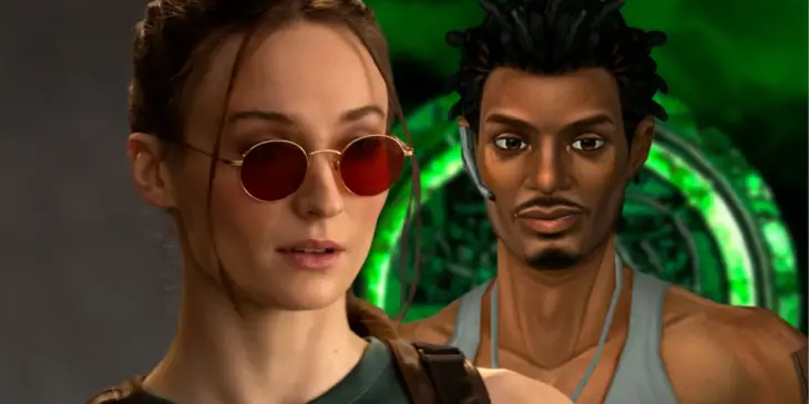Lara Croft e Zip em Tomb Raider