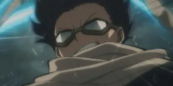 Aizawa em cena do Episódio 8 da 2ª temporada de My Hero Academia: Vigilantes