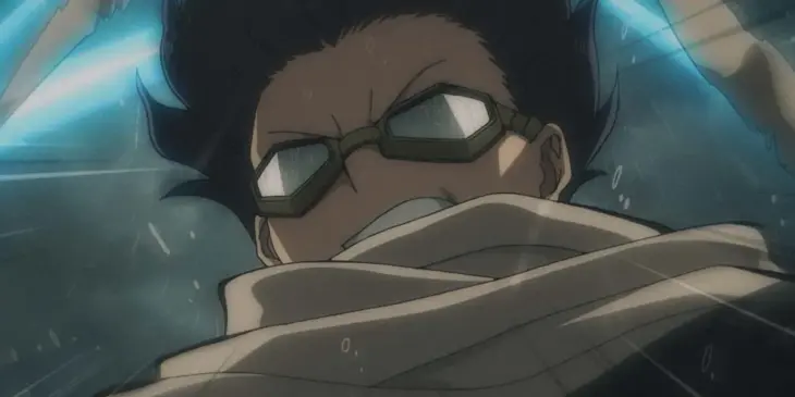 Aizawa em cena do Episódio 8 da 2ª temporada de My Hero Academia: Vigilantes