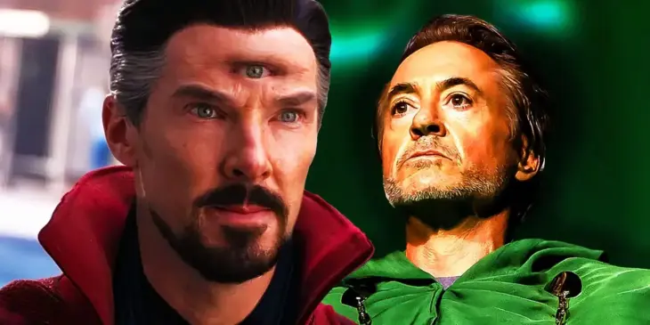 Benedict Cumberbatch, o Doutor Estranho, e Robert Downey Jr., o Doutor Destino