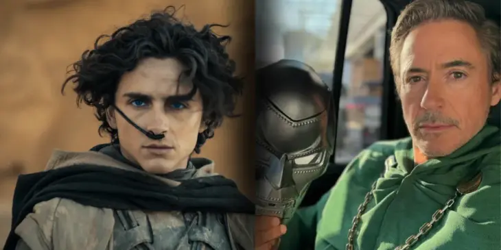 Timothée Chalamet e Robert Downey Jr.