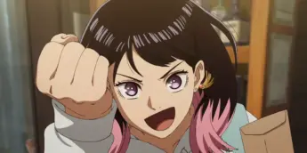 Akane Osaki em cena da adaptção em anime de Akane-banashi