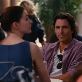 Christian Bale e Anne Hathaway em Batman: O Cavaleiro das Trevas Ressurge