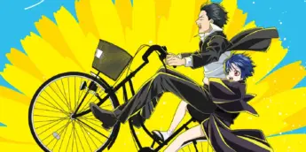 Tetsuo Tanba e Misaki Kurogane na adaptação em anime de Dente-de-Leão