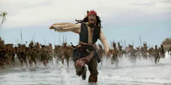 Johnny Depp como Jack Sparrow em Piratas do Caribe