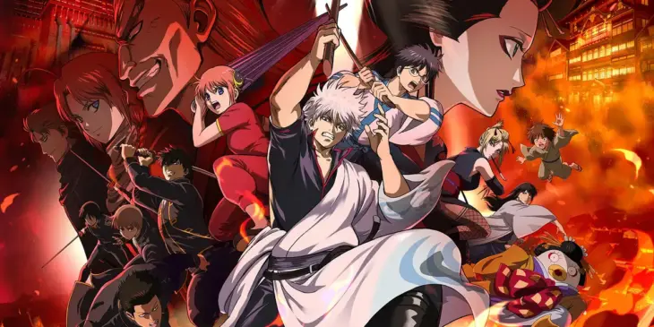 Arte do pôster oficial de Gintama: O Filme - Yoshiwara em Chamas