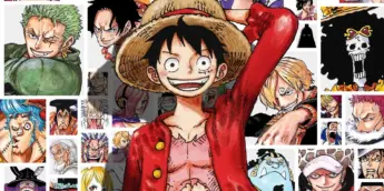 Arte promocional da segunda pesquisa global de popularidade de personagens de One Piece