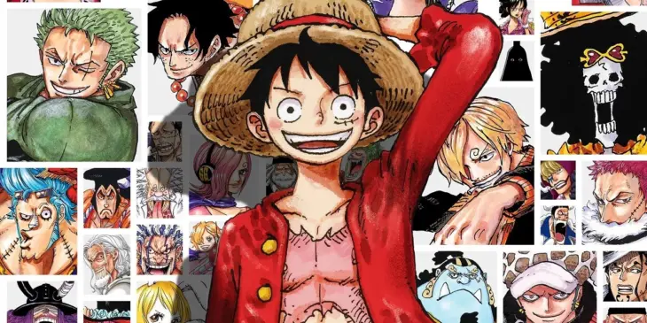 Arte promocional da segunda pesquisa global de popularidade de personagens de One Piece
