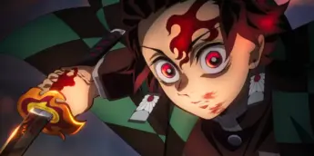 Tanjiro em cena de Demon Slayer: Castelo Infinito