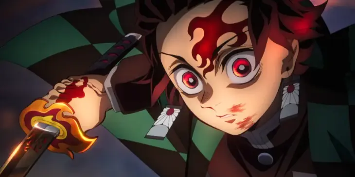 Tanjiro em cena de Demon Slayer: Castelo Infinito