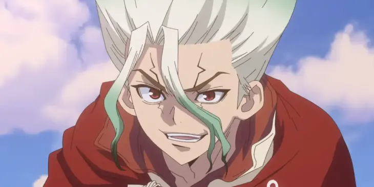 Senku em cena da Parte 3 de Dr. STONE SCIENCE FUTURE