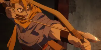 Yuru com arco e flecha em cena de Daemons of the Shadow Realm