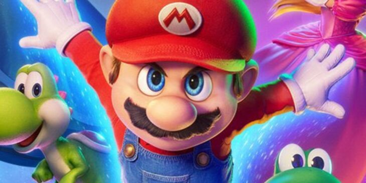 Mario em ação em Super Mario Galaxy O Filme