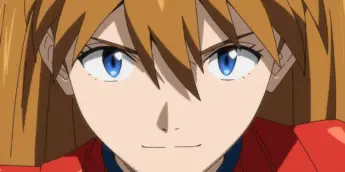 Asuka em cena do curta animado em celebração ao 30º aniversário de Neon Genesis Evangelion