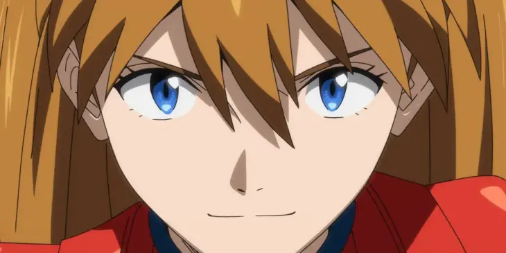 Asuka em cena do curta animado em celebração ao 30º aniversário de Neon Genesis Evangelion
