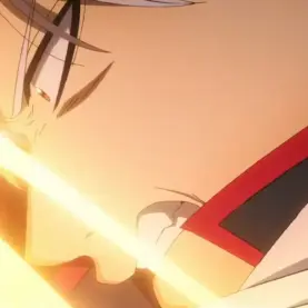 Gintoki enfrentando Hosen em cena de Gintama: Yoshiwara em Chamas